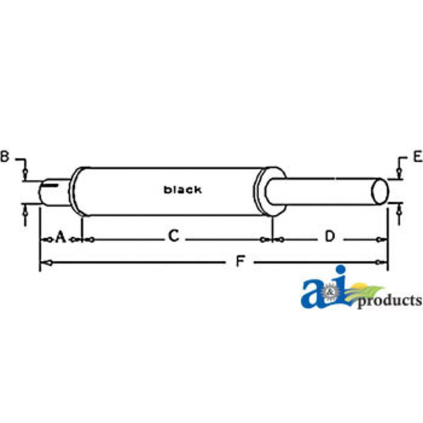 A & I Products Muffler 50.5" x6" x5.5" A-70271755